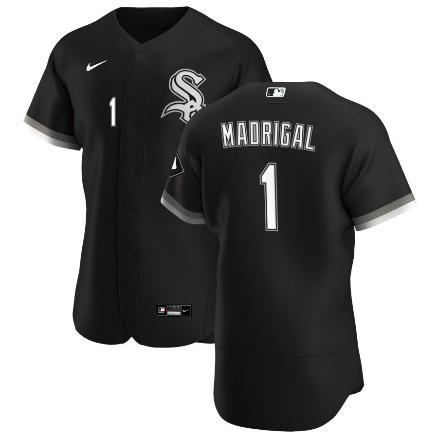 Chicago White Sox 1 Nick Madrigal Men Nike Black Alternate 2020 Authentic Player MLB Jersey